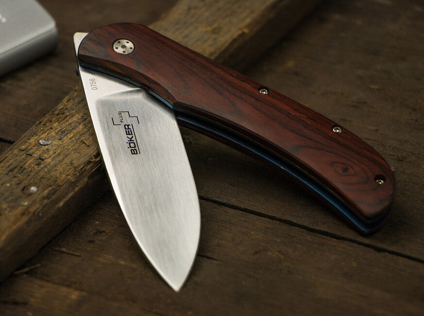 BÖKER® Exskelibur I džepni nož 8,9 cm, drvo Cocobolo, titanij