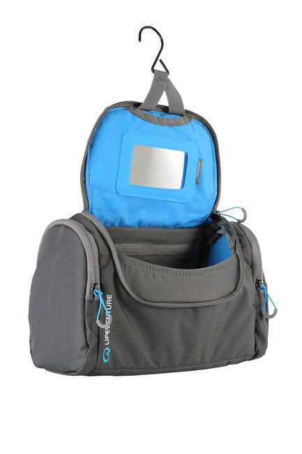 Lifeventure Holdall najlonska toaletna torbica s odvojivim zrcalom, siva