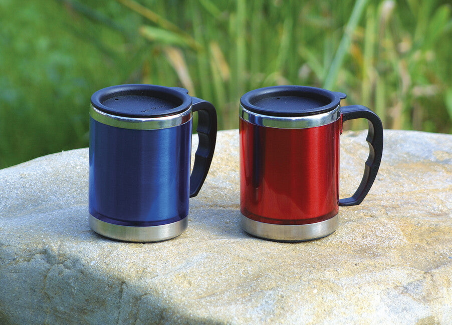 BasicNature MUG nehrđajuća termosica, crvena, 0,42 l