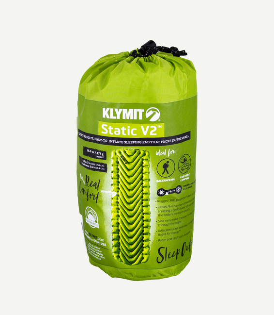 Klymit Static V2 podloga za spavanje, zelena