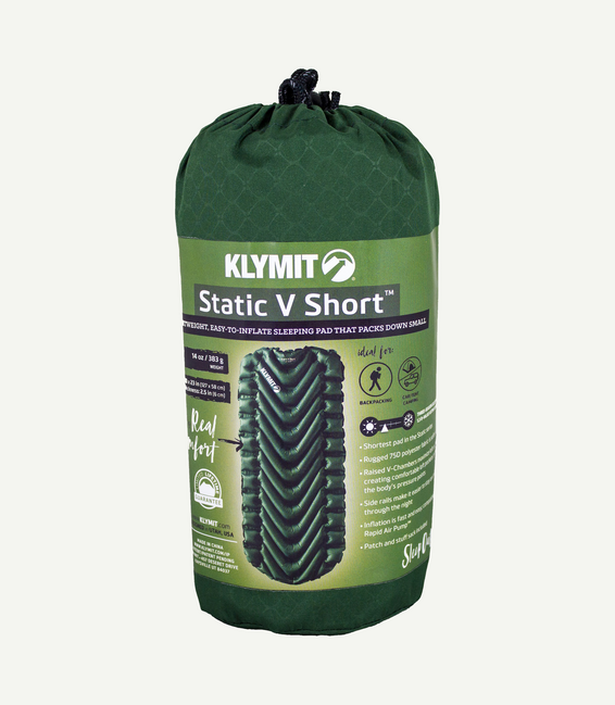 Klymit Static V Short podloga za spavanje, zelena