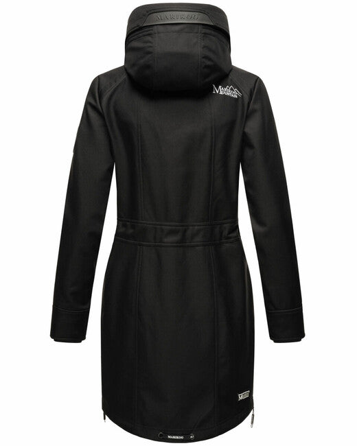 Marikoo Racquelle softshell jakna ženska s kapuljačom, crna