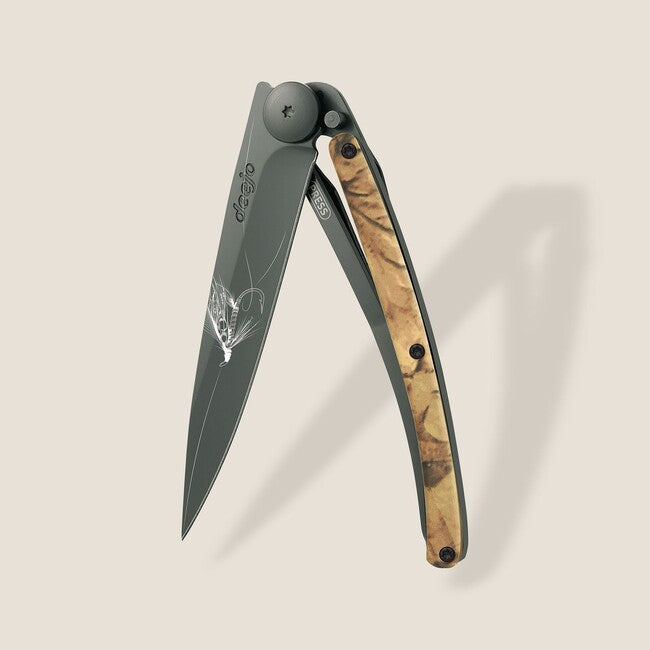 Deejo Tattoo sklopivi nož black brown camo Silver Wilkinson