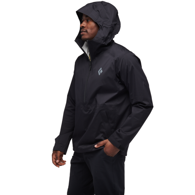 Black Diamond Stormline Stretch Anorak nepromočiva muška jakna, crna