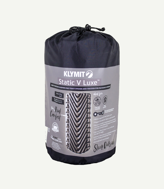 Klymit Static V Luxe podloga za spavanje na napuhavanje XL, stone grey