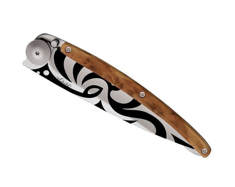 Deejo Tattoo Tribal sklopivi nož juniper wood