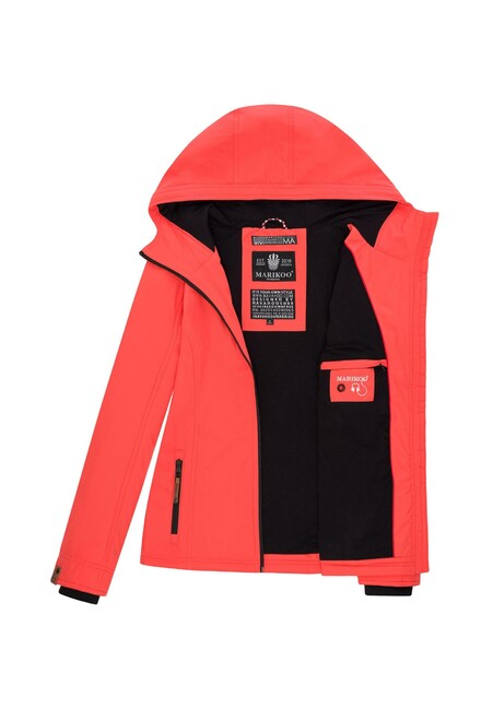 Marikoo BROMBEERE ženska prijelazna jakna s kapuljačom, Coral pink