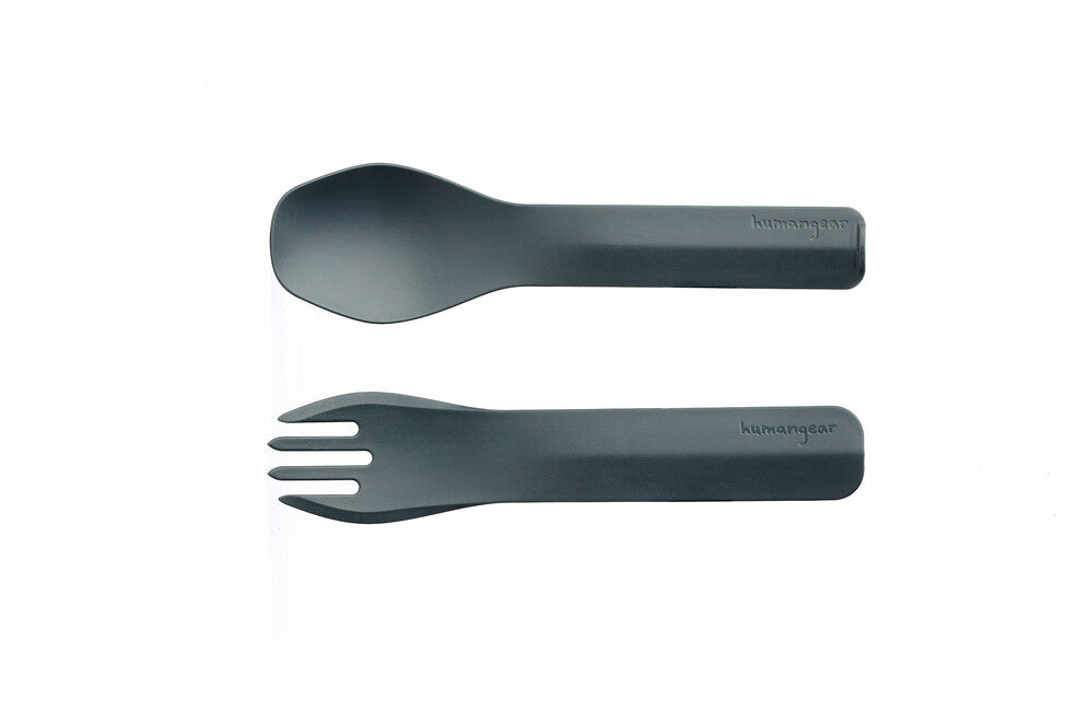 Humangear GoBites DUO pribor za jelo, sivi