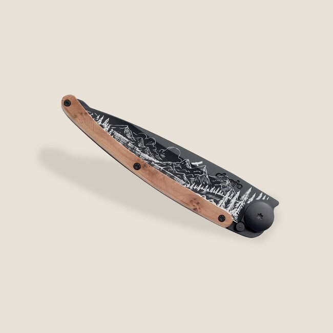 Deejo Tattoo sklopivi nož Black juniper wood Mountain