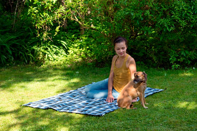 Amazonas ultra light piknik deka 150x120 cm, plava