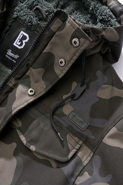 Brandit Marsh Lake teddyparka, dark camo