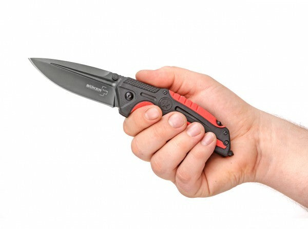 BÖKER® Savior 1 spasilački nož plastika, guma, futrola najlon, crno-crveni, 8,4 cm