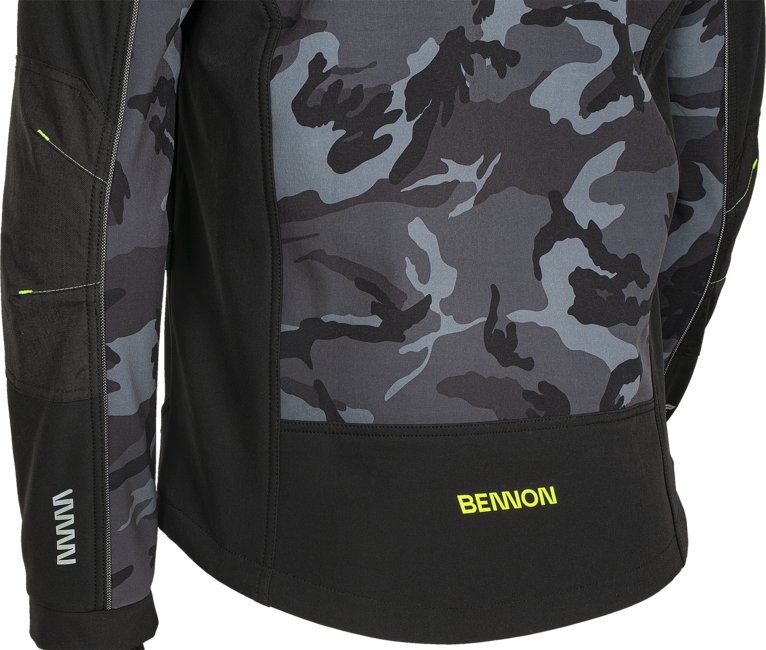 BENNON CAMOS softshell jakna, crna/siva