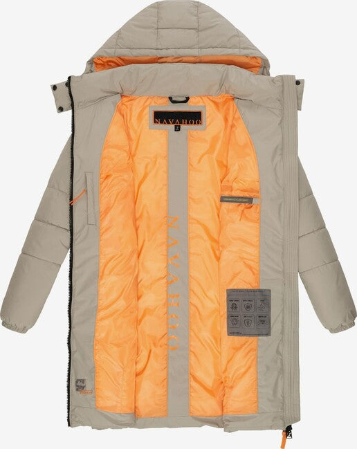 Navahoo Bliblablubb ženska zimska jakna s kapuljačom, Pebble grey