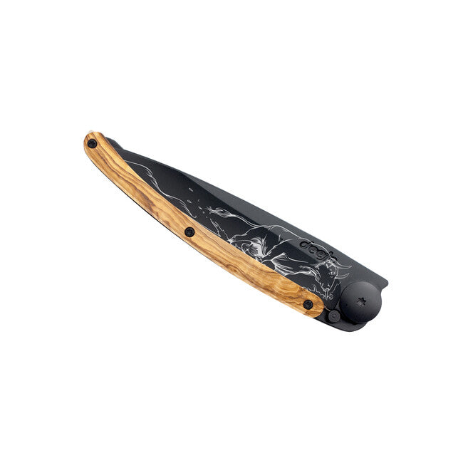 Deejo Tattoo sklopivi nož Black olive wood Taurus