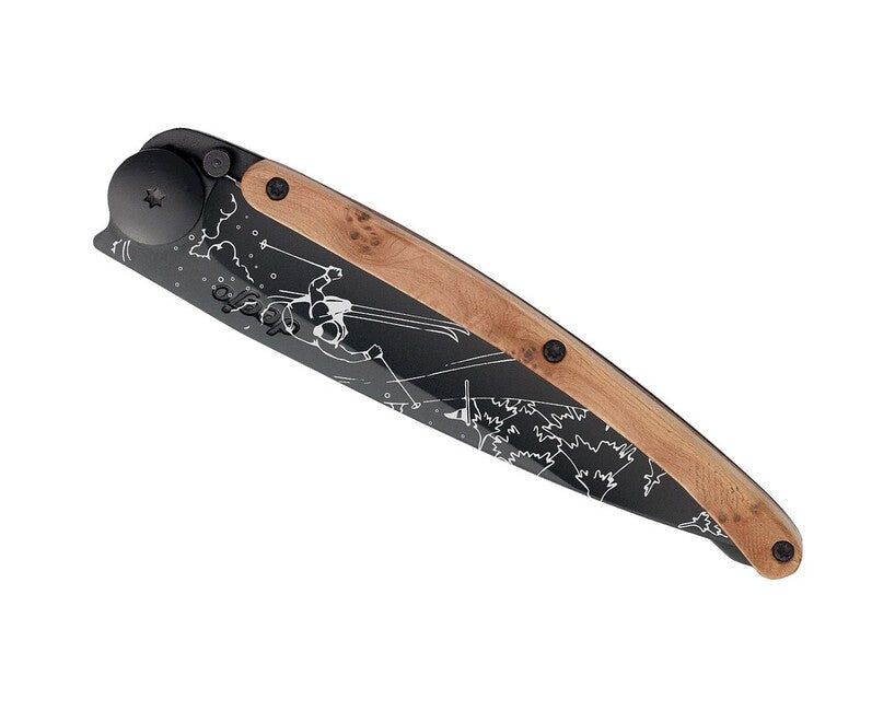 Deejo Tattoo sklopivi nož black juniper wood Ski