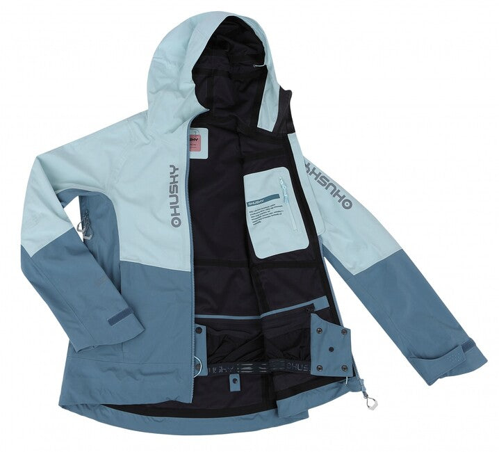 HUSKY Nicco hardshell jakna ženska, mentolska/tirkizna