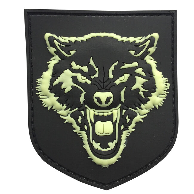 WARAGOD 3D Wolf PVC našivak Glow Patch