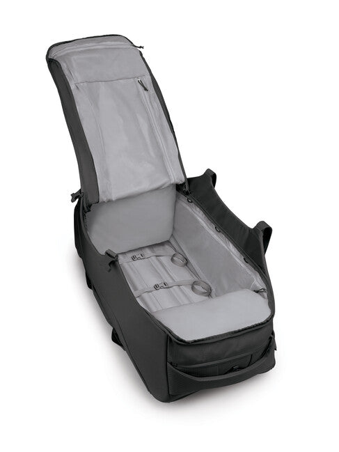OSPREY SHUTTLE 130 putna torba na kotačima, crna