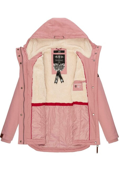 Marikoo BIKOO ženska zimska jakna s kapuljačom, Powder rose