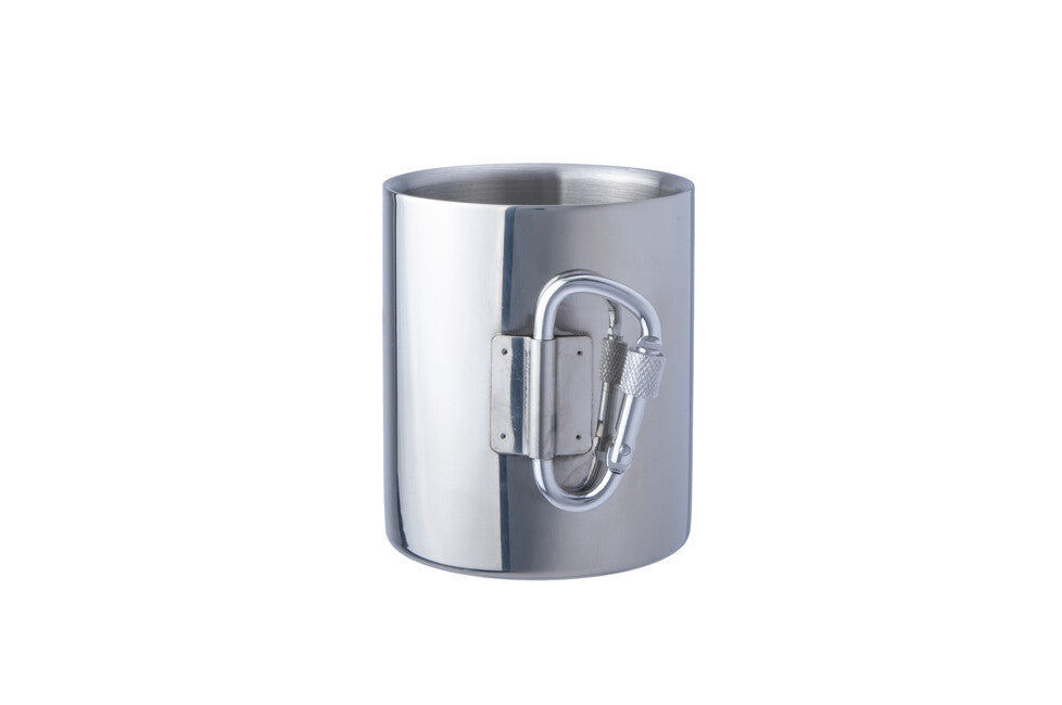 BasicNature Space Safer Thermo šalica od nehrđajućeg čelika s karabinerom, 0,33 l
