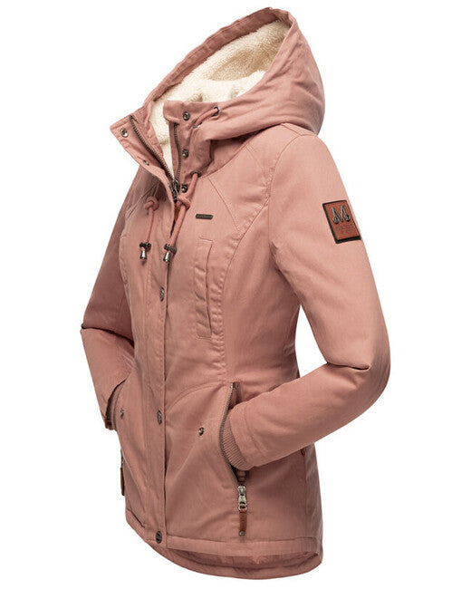 Marikoo Bikoo parka zimska ženska s kapuljačom, terracotta