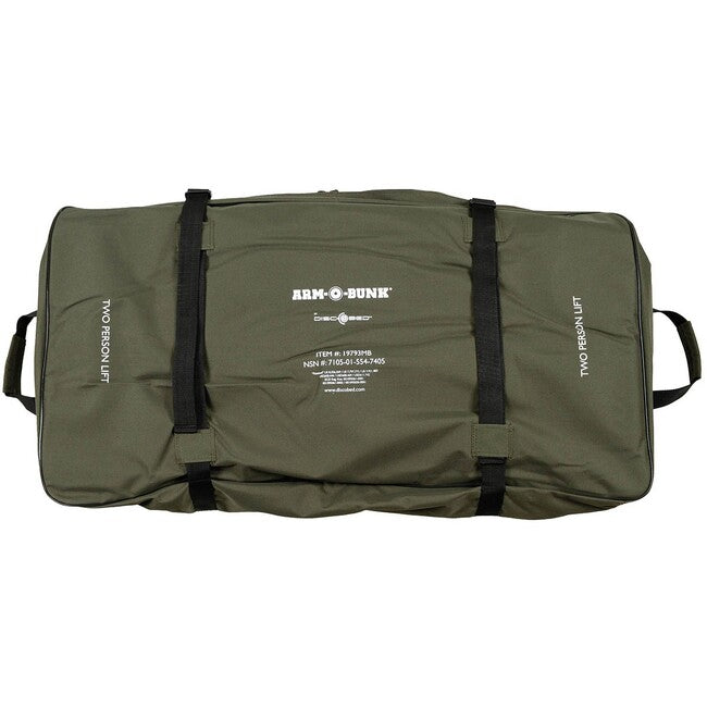 Disc-O-Bed Arm-O-Bunk sklopivi poljski krevet s bočnim džepom, OD green