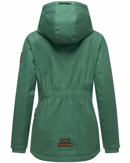 Marikoo Bikoo parka zimska ženska s kapuljačom, dusty green