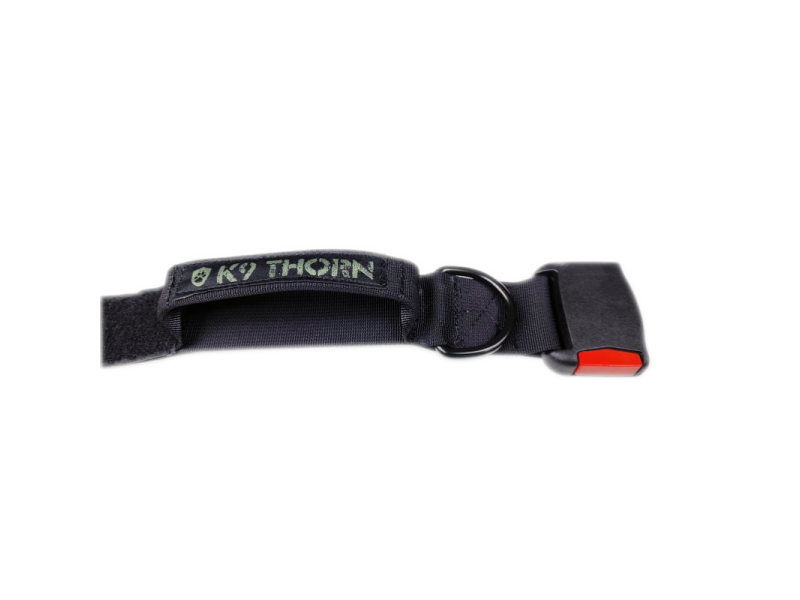 K9 Thorn ogrlica s kopčom ITW Nexus i ručkom, crna