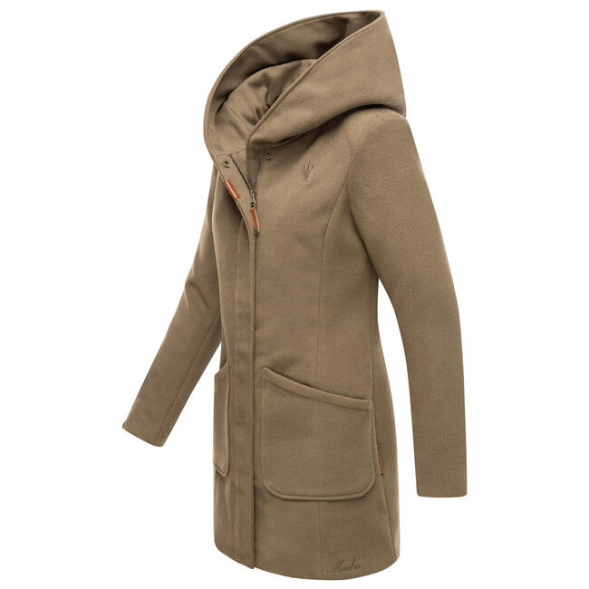 Marikoo Maikoo ženski zimski kaput s kapuljačom, Stone brown