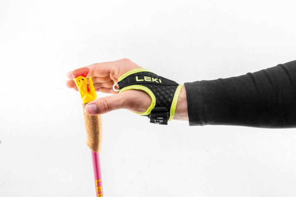 LEKI Ultratrail FX.One Superlite Trail Running štapovi, neonsko ružičasta - neonsko žuta - prirodni karbon