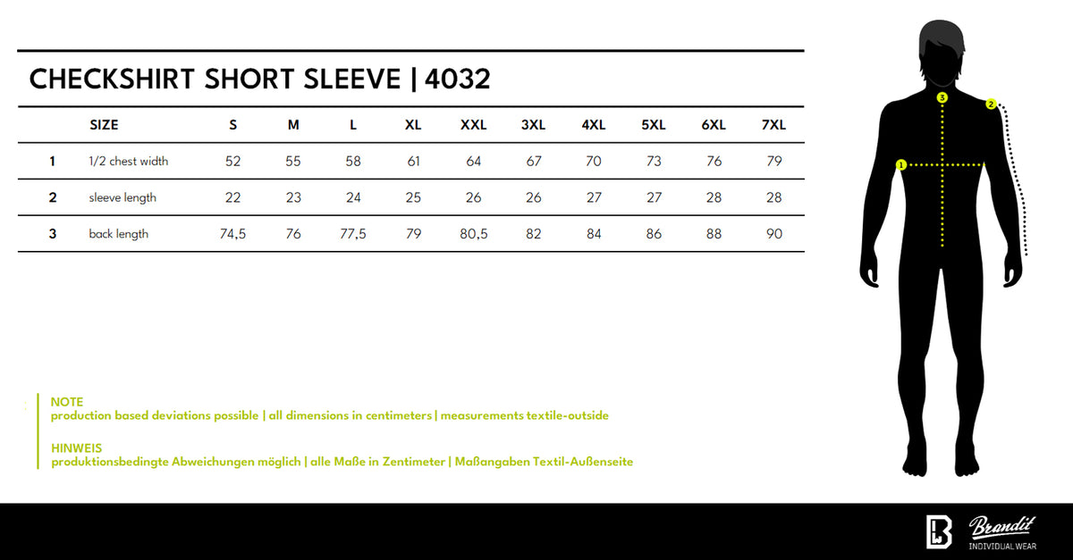 Veľkostná tabuľka Check Shirt Short Sleeve
