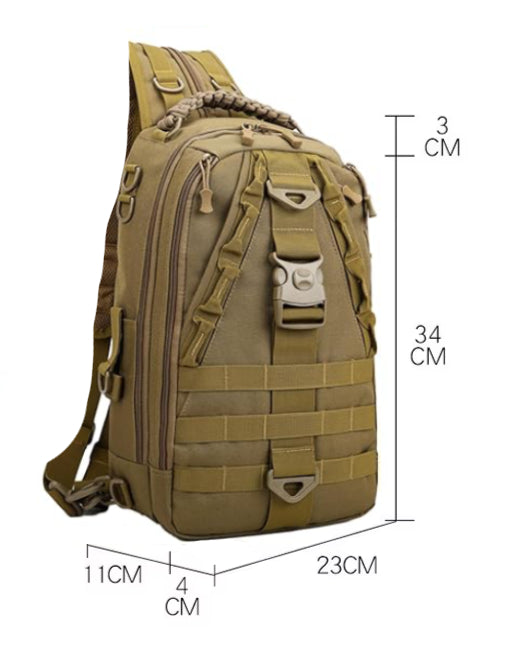 DRAGOWA TACTICAL Charlie jednoramenski ruksak 20 L, khaki