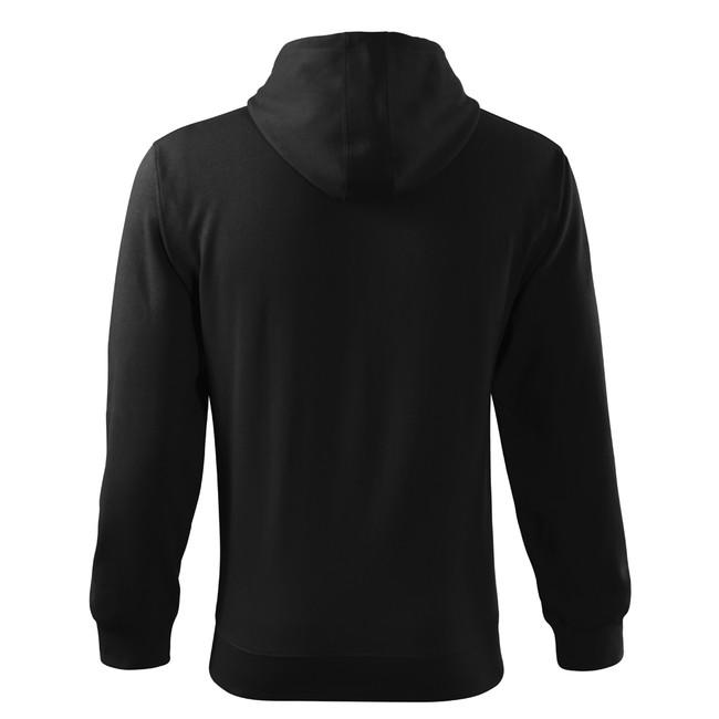 Malfini Trendy Zipper pulover 300g/m2, crni