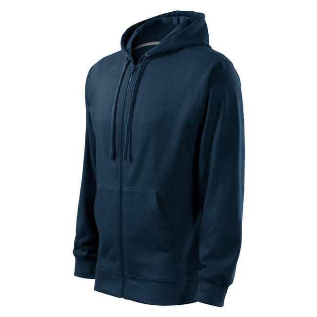 Malfini Trendy Zipper pulover 300g/m2, tamnoplavi