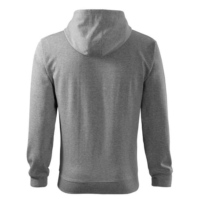 Malfini Trendy Zipper pulover 300g/m2, sivi