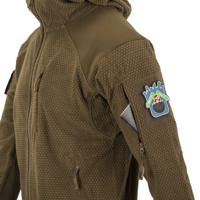 Helikon-Tex ALPHA HOODIE pulover Grid Fleece, Shadow Grey