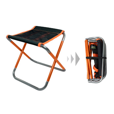BasicNature Compact 2.0 sklapajuća stolica, crna / narančasta
