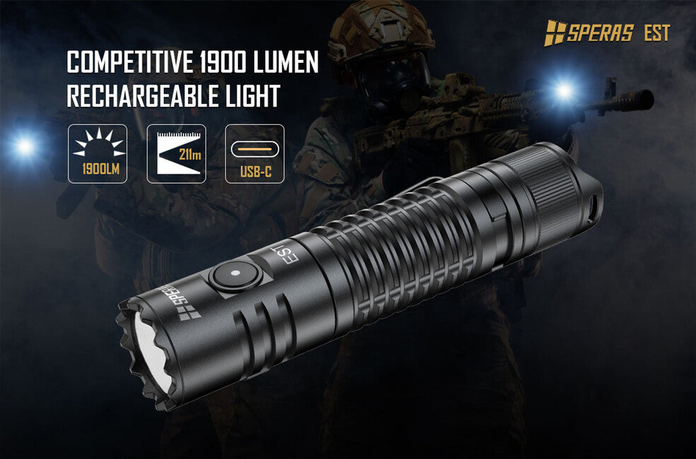 Speras Luminus SST40 punjiva LED svjetiljka, crna