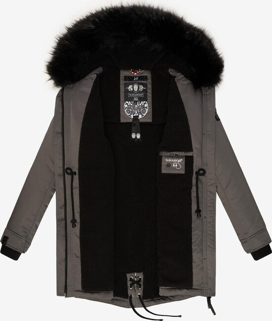 Navahoo Luluna Princess ženska zimska jakna s kapuljačom, Dark grey