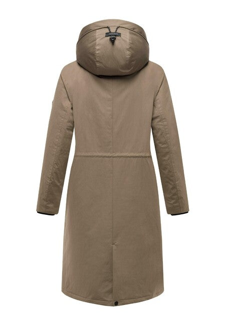 Marikoo Ledalaa parka zimska ženska s kapuljačom, stone brown