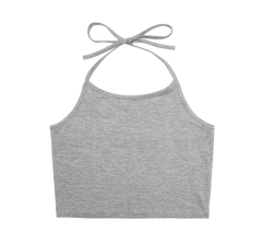 Brandit Neckholder ženska majica bez rukava, grey melange