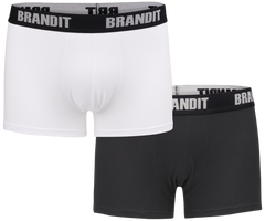 Brandit bokserice s logom 2kom, bijelo-crne