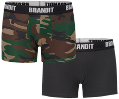 Brandit muške bokserice set 2kom, woodland-crne