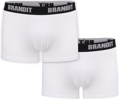 Brandit bokserice s logom 2kom, bijelo-bijele