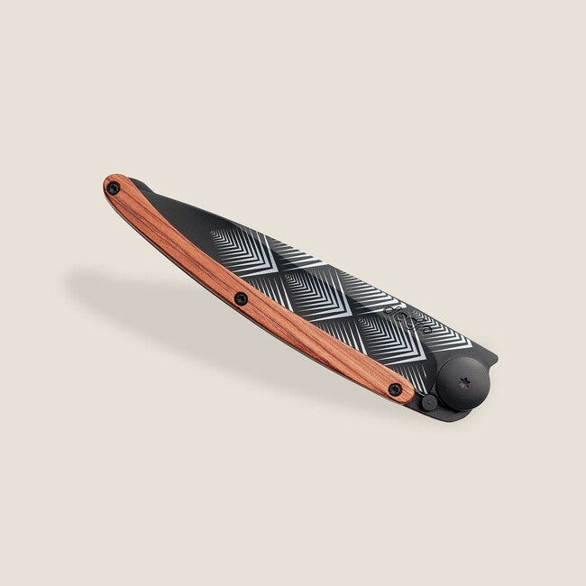 Deejo Tattoo sklopivi nož Art Déco, black coralwood