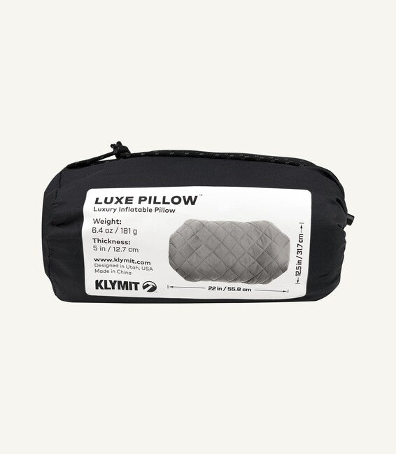 Klymit Luxe jastuk, siv
