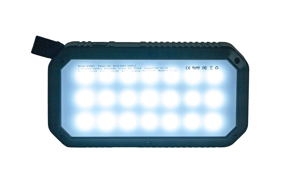 BasicNature powerbank 8K sa solarnim punjenjem i LED svjetiljkom, 8