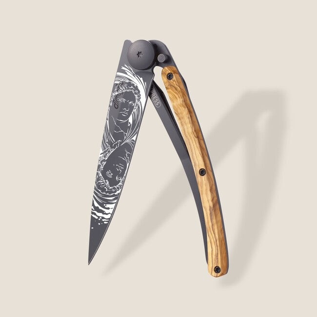 Deejo Gemini sklopivi nož Tattoo Black olive wood