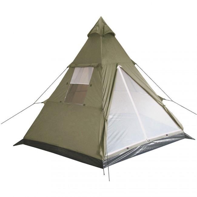MFH Indian šator Teepee za 3 osobe, maslinasto zelen, 290x270x225 cm